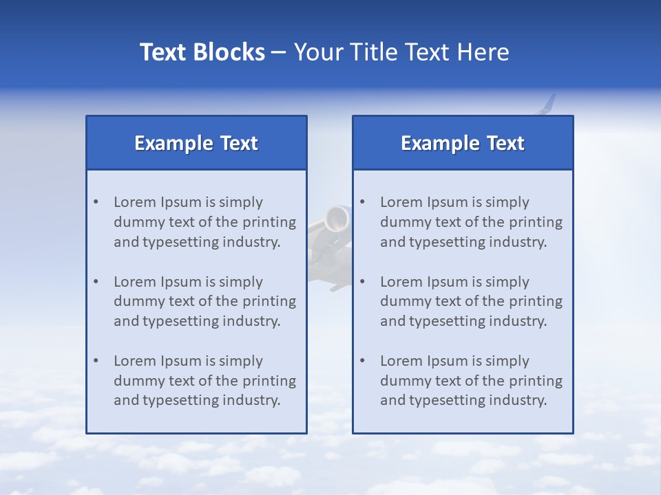 Glow Symbol Aircraft PowerPoint Template