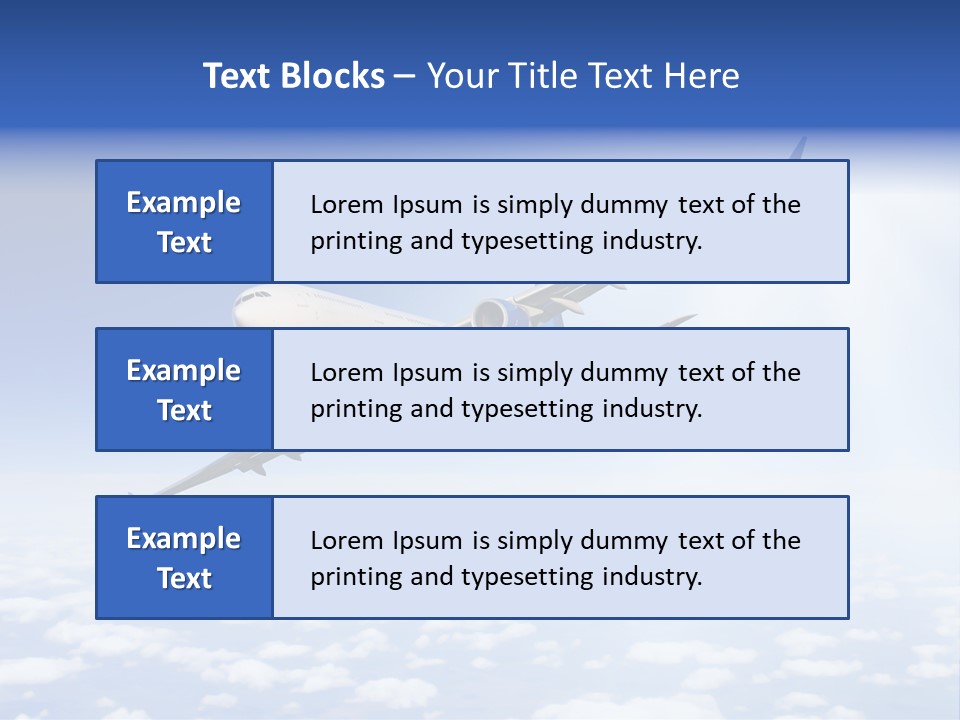 Glow Symbol Aircraft PowerPoint Template
