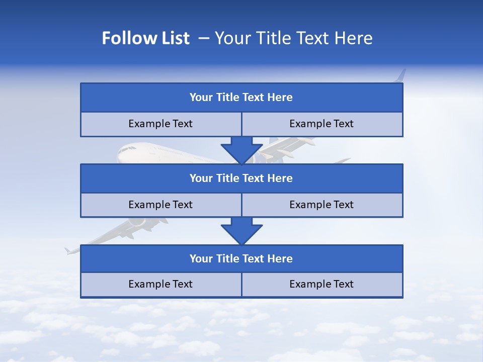 Glow Symbol Aircraft PowerPoint Template