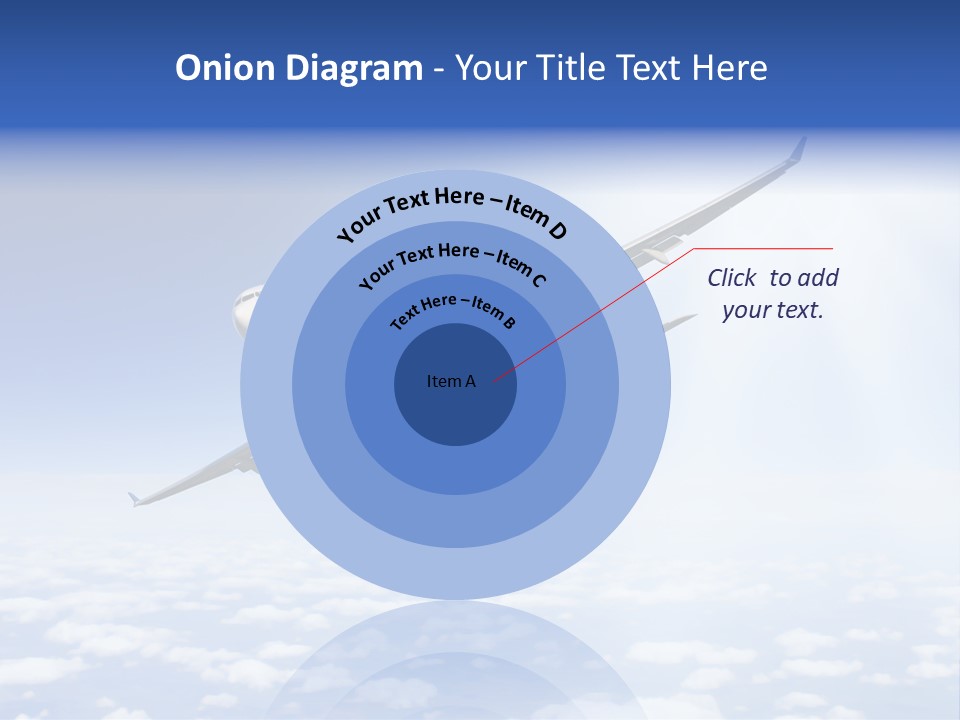 Glow Symbol Aircraft PowerPoint Template