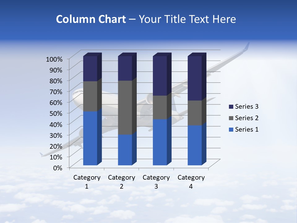Glow Symbol Aircraft PowerPoint Template