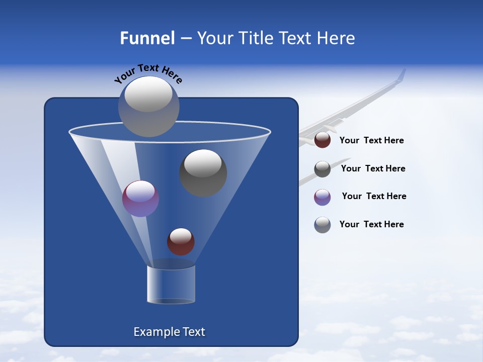 Glow Symbol Aircraft PowerPoint Template
