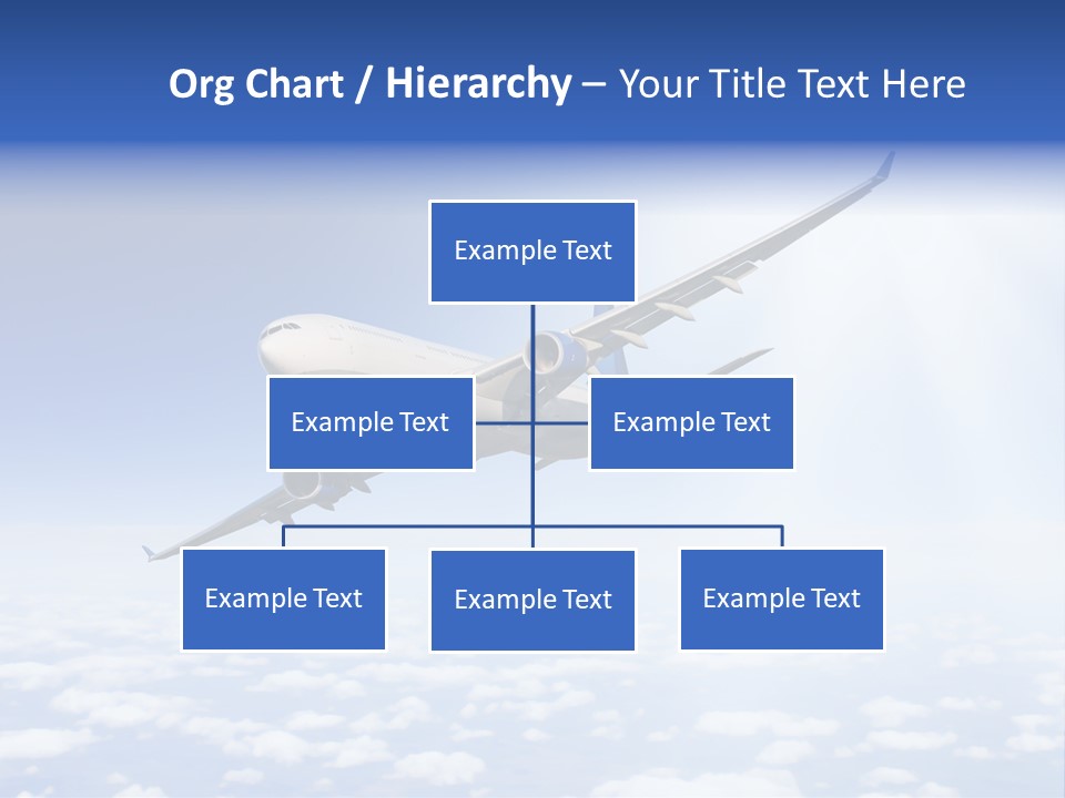 Glow Symbol Aircraft PowerPoint Template