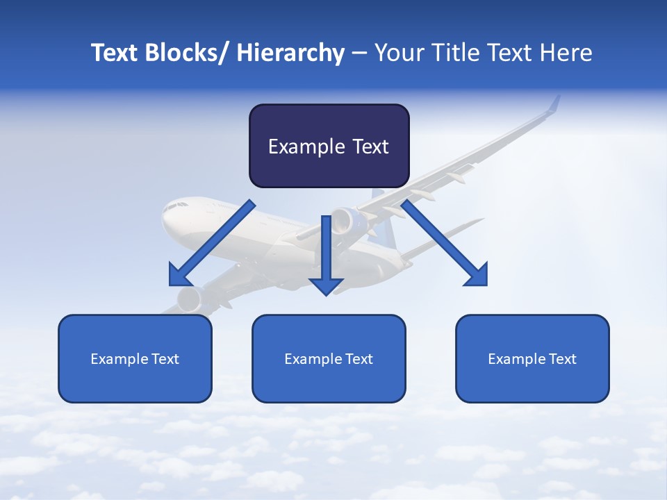 Glow Symbol Aircraft PowerPoint Template