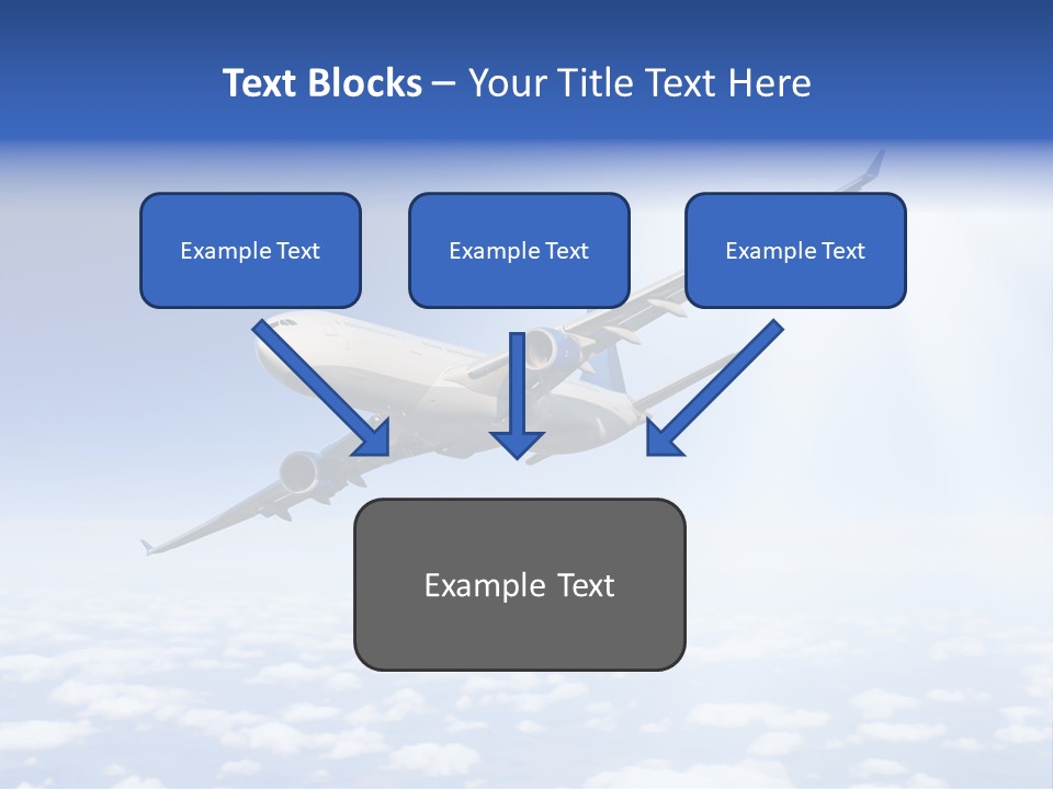 Glow Symbol Aircraft PowerPoint Template