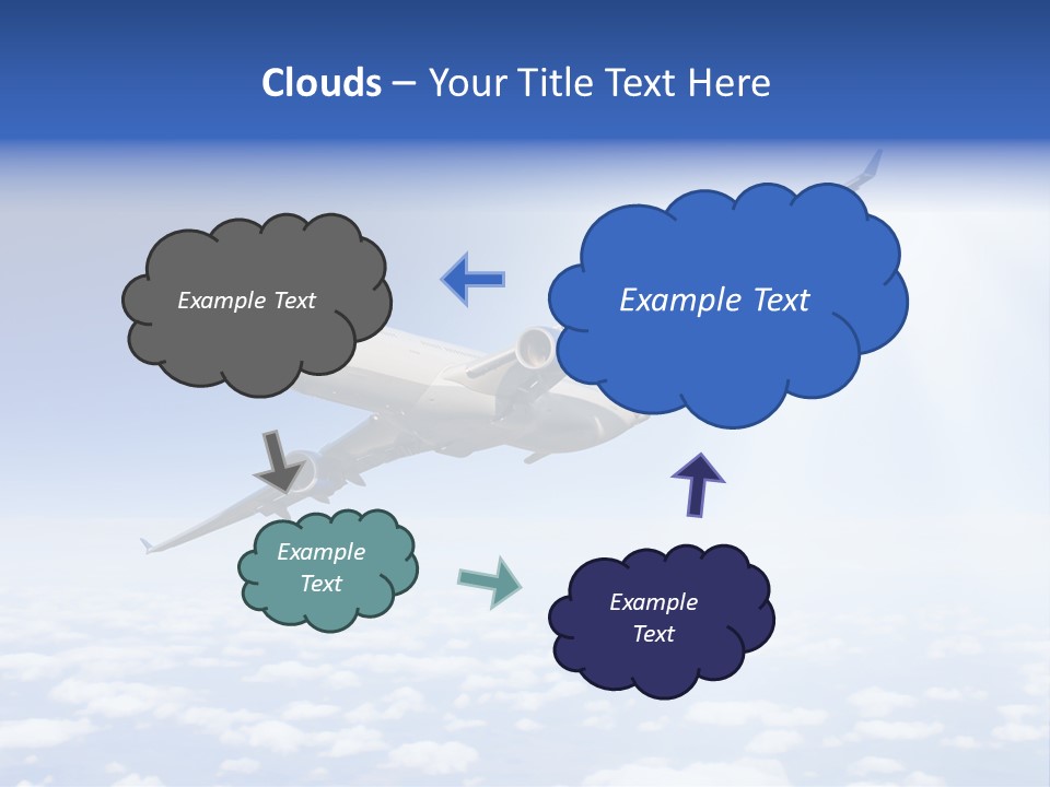 Glow Symbol Aircraft PowerPoint Template