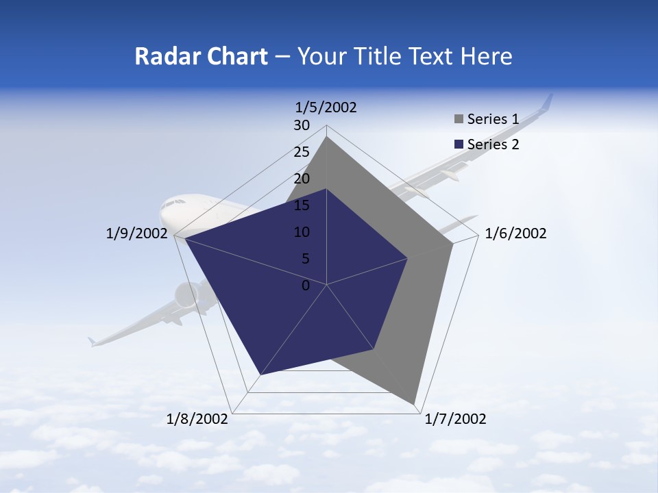Glow Symbol Aircraft PowerPoint Template