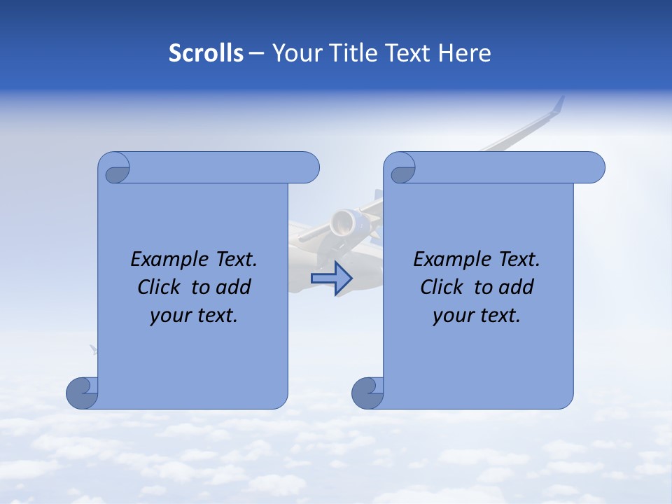 Glow Symbol Aircraft PowerPoint Template