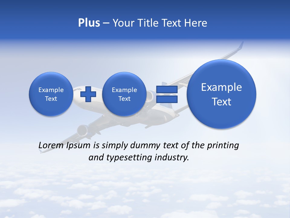 Glow Symbol Aircraft PowerPoint Template