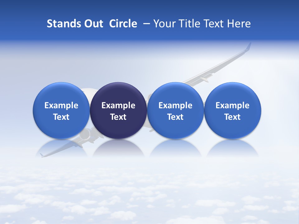 Glow Symbol Aircraft PowerPoint Template