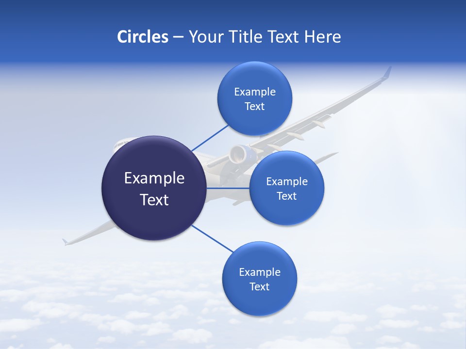 Glow Symbol Aircraft PowerPoint Template