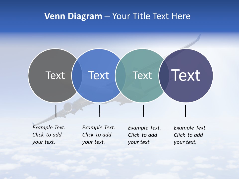 Glow Symbol Aircraft PowerPoint Template