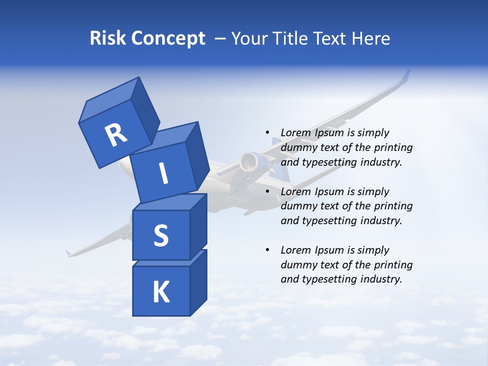 Glow Symbol Aircraft PowerPoint Template