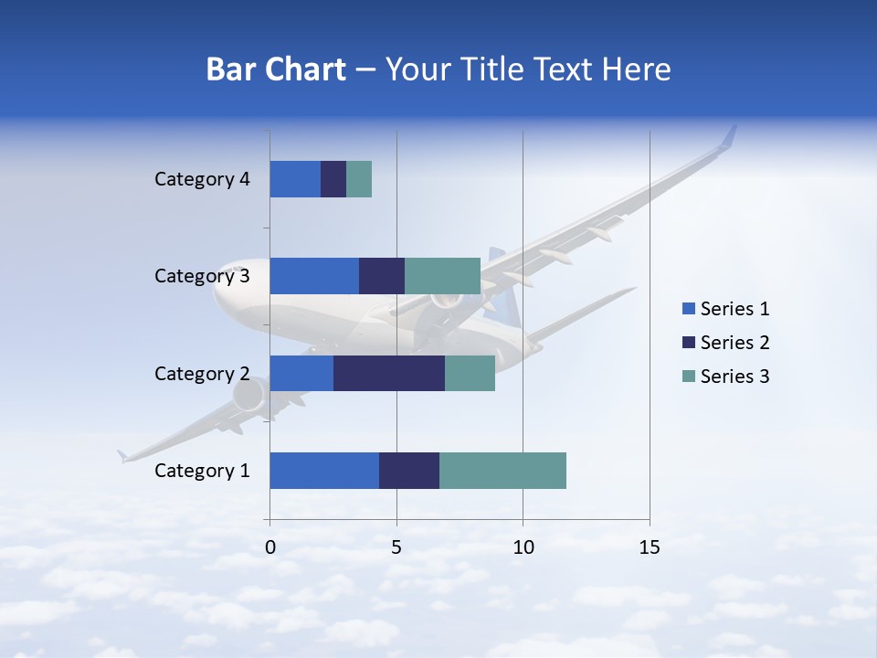 Glow Symbol Aircraft PowerPoint Template