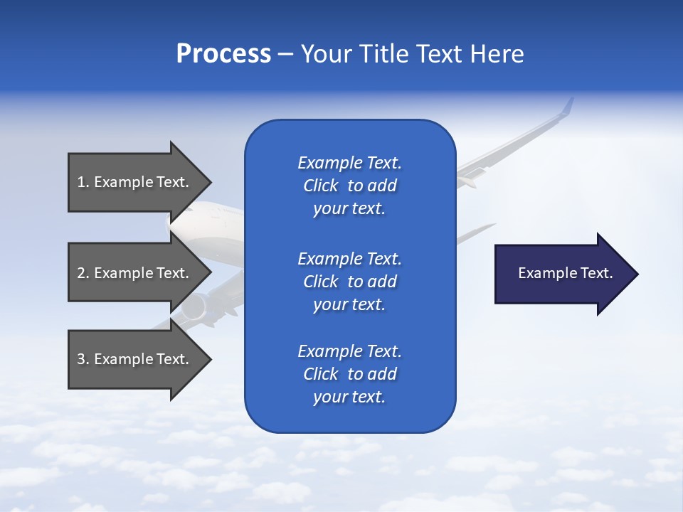 Glow Symbol Aircraft PowerPoint Template