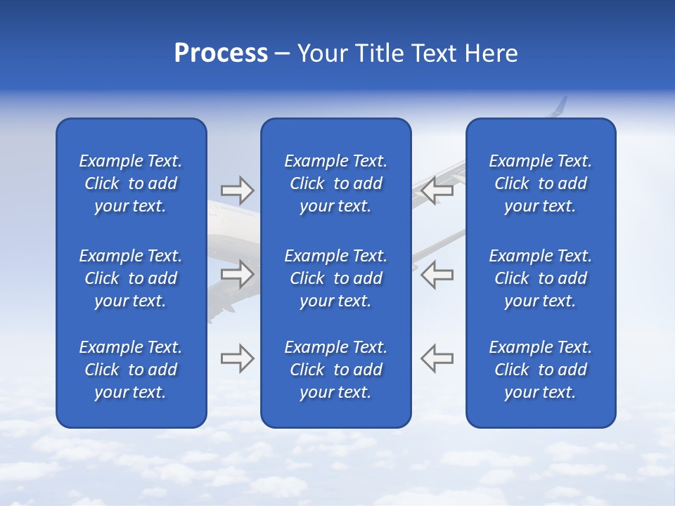 Glow Symbol Aircraft PowerPoint Template