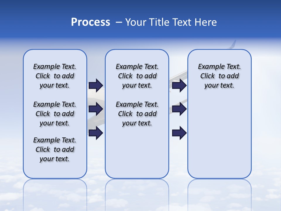 Glow Symbol Aircraft PowerPoint Template
