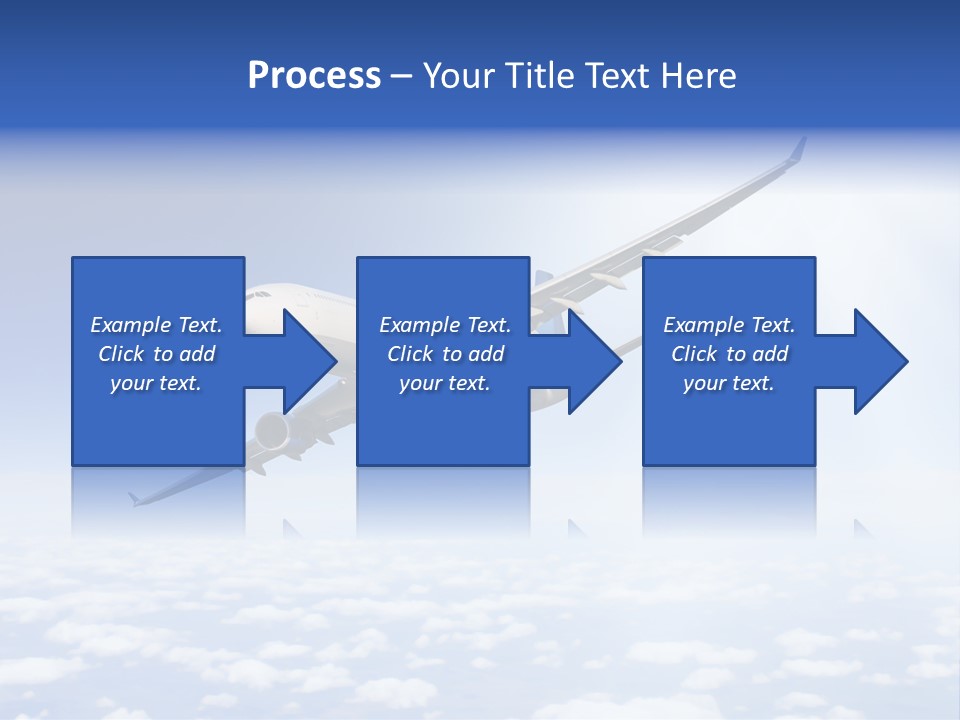 Glow Symbol Aircraft PowerPoint Template