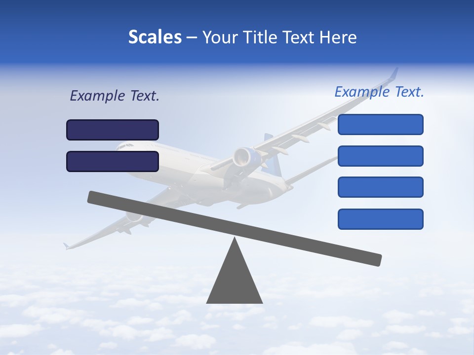 Glow Symbol Aircraft PowerPoint Template
