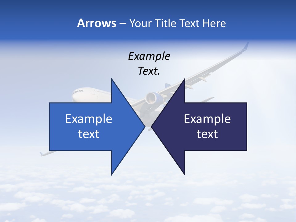 Glow Symbol Aircraft PowerPoint Template