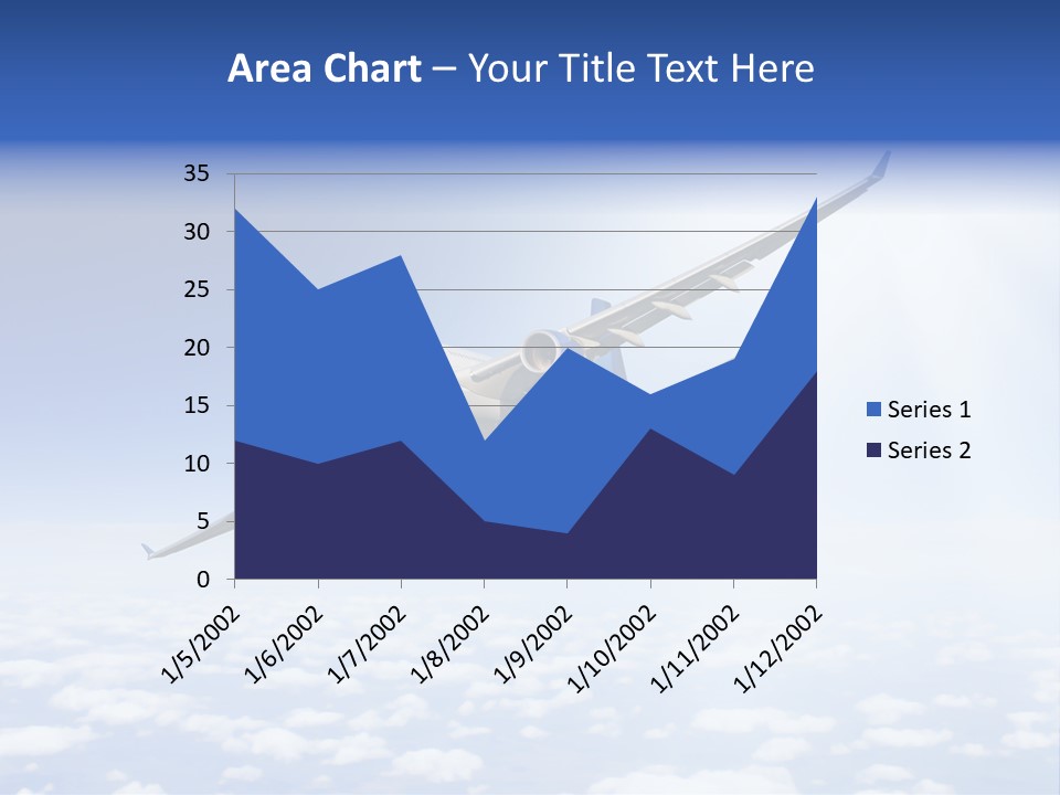 Glow Symbol Aircraft PowerPoint Template