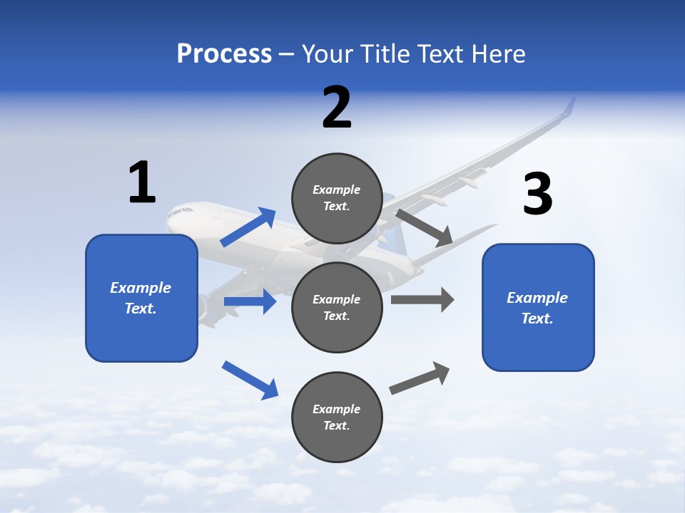Glow Symbol Aircraft PowerPoint Template