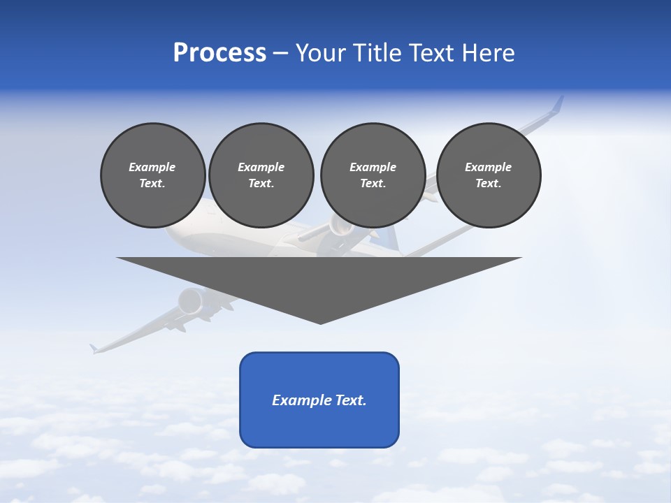 Glow Symbol Aircraft PowerPoint Template