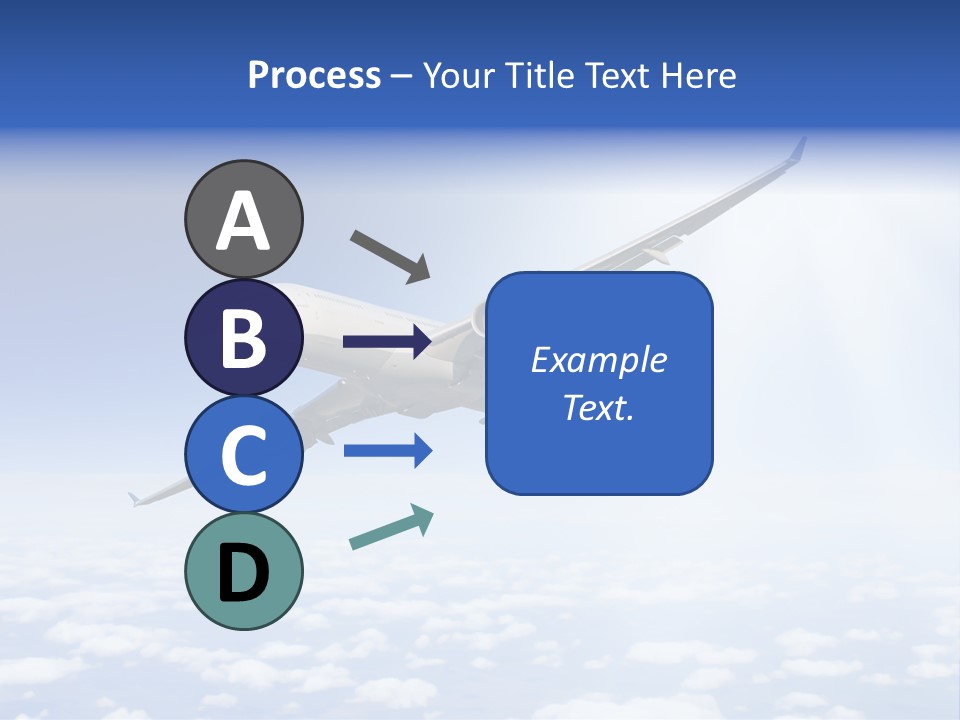 Glow Symbol Aircraft PowerPoint Template