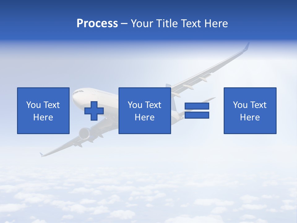 Glow Symbol Aircraft PowerPoint Template