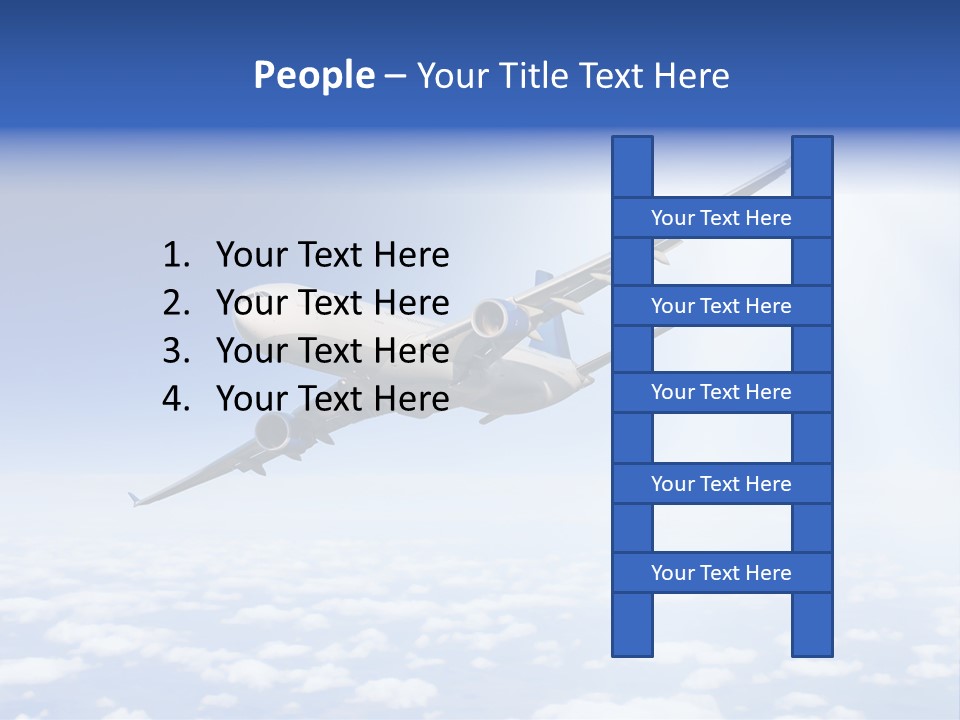Glow Symbol Aircraft PowerPoint Template