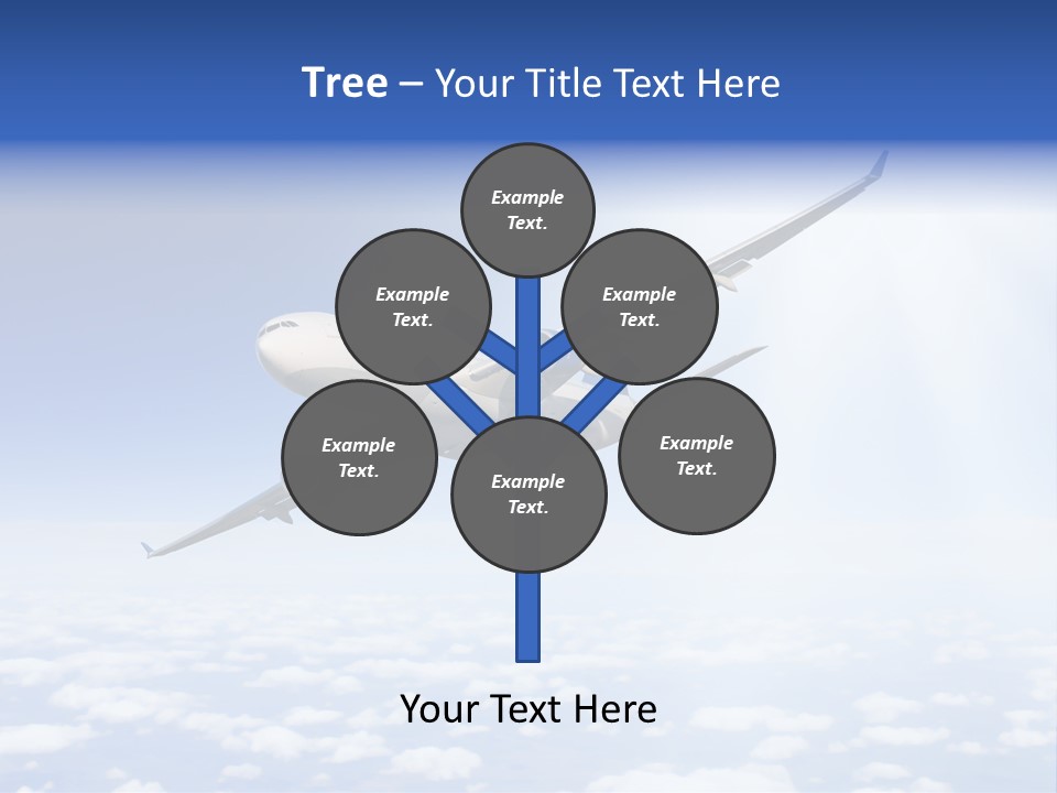 Glow Symbol Aircraft PowerPoint Template