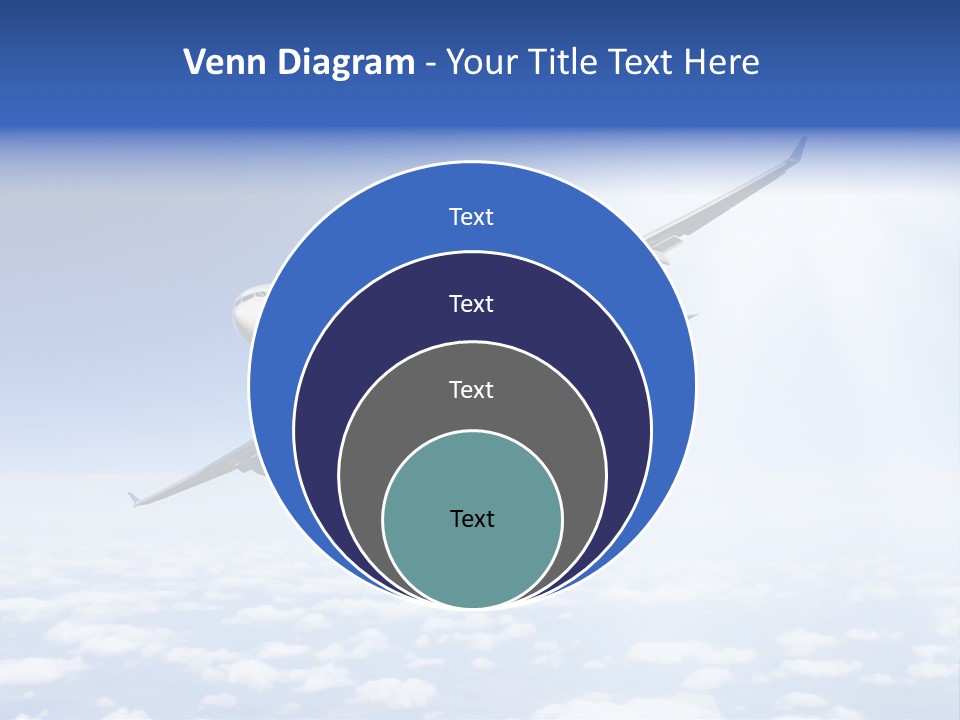 Glow Symbol Aircraft PowerPoint Template