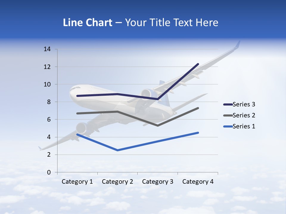 Glow Symbol Aircraft PowerPoint Template