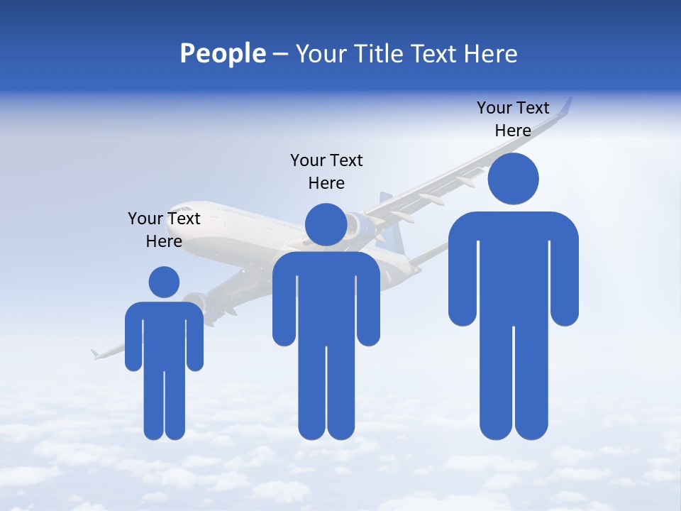 Glow Symbol Aircraft PowerPoint Template