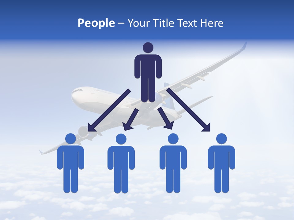 Glow Symbol Aircraft PowerPoint Template