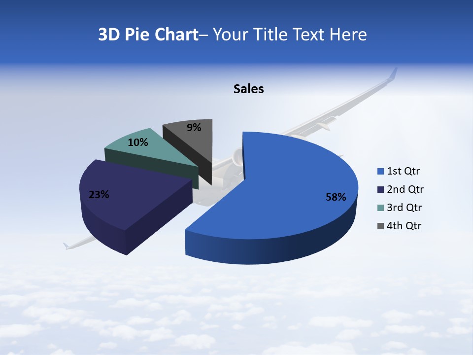 Glow Symbol Aircraft PowerPoint Template