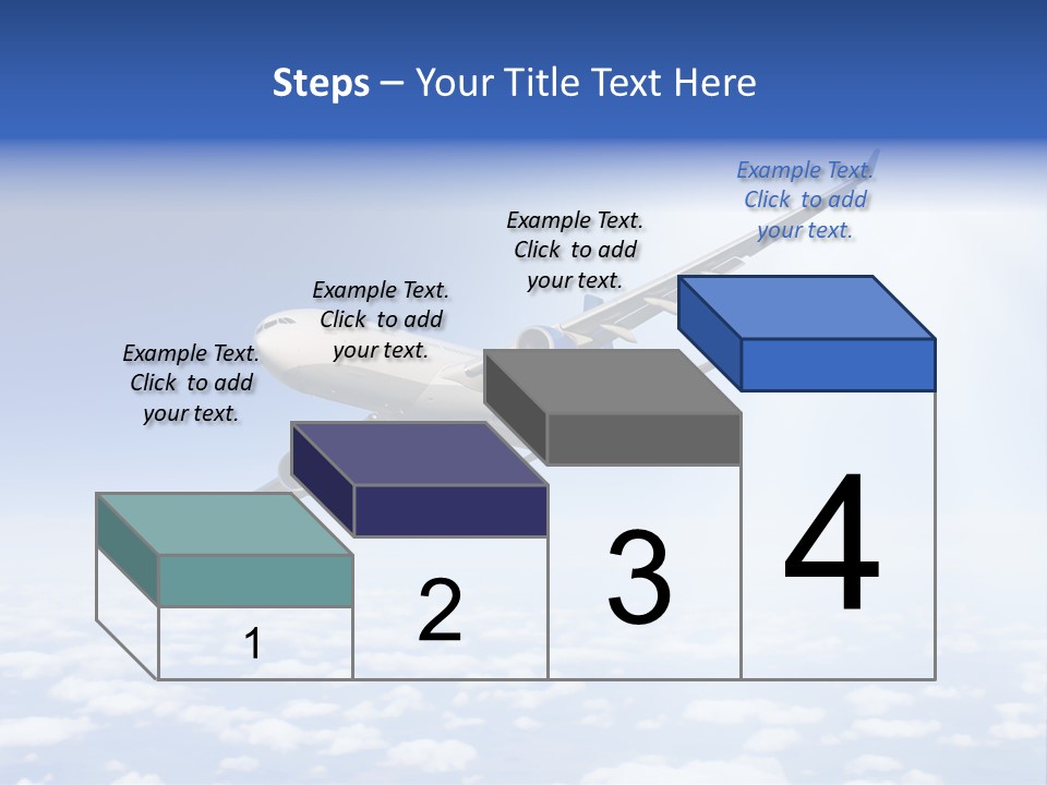 Glow Symbol Aircraft PowerPoint Template