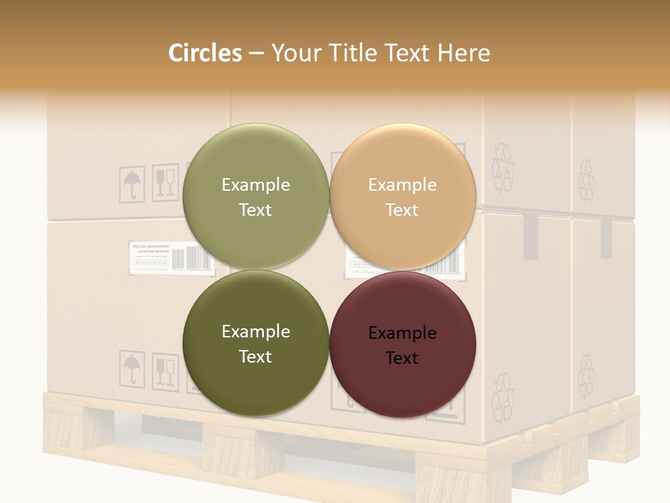 A Bunch Of Boxes Sitting On Top Of A Wooden Pallet PowerPoint Template