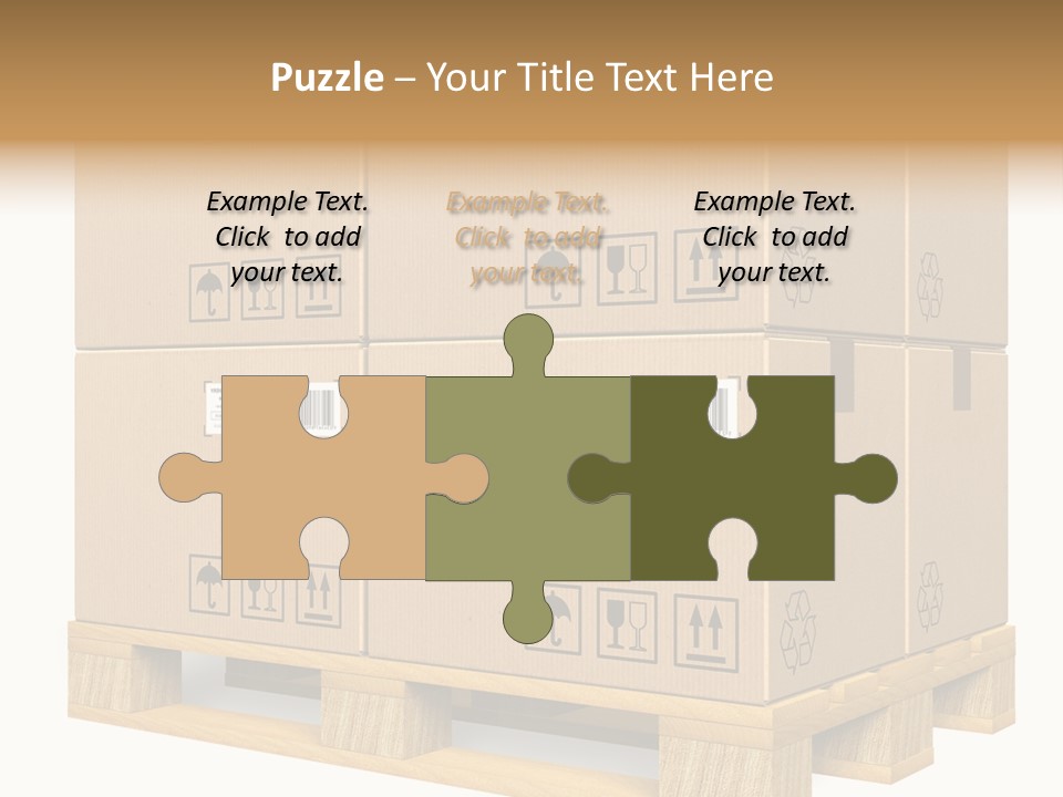 A Bunch Of Boxes Sitting On Top Of A Wooden Pallet PowerPoint Template