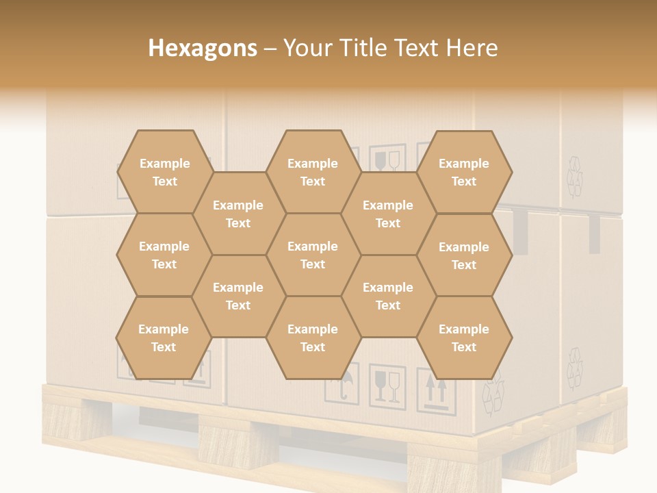 A Bunch Of Boxes Sitting On Top Of A Wooden Pallet PowerPoint Template