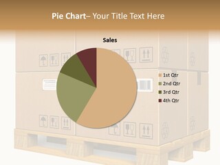 A Bunch Of Boxes Sitting On Top Of A Wooden Pallet PowerPoint Template