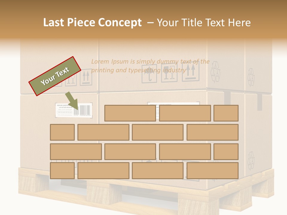 A Bunch Of Boxes Sitting On Top Of A Wooden Pallet PowerPoint Template