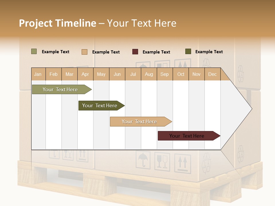 A Bunch Of Boxes Sitting On Top Of A Wooden Pallet PowerPoint Template