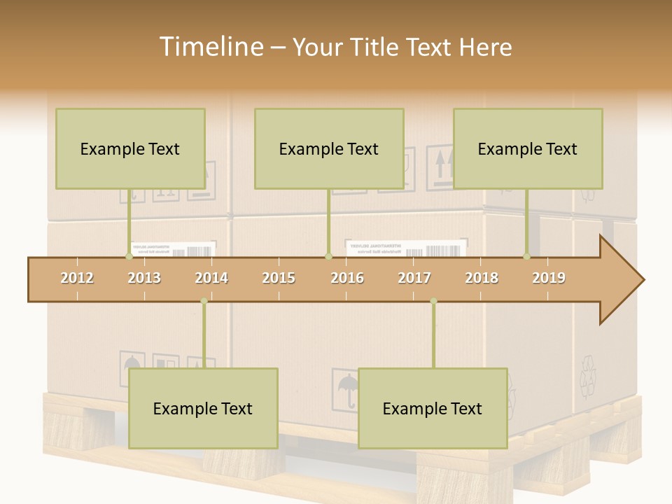 A Bunch Of Boxes Sitting On Top Of A Wooden Pallet PowerPoint Template
