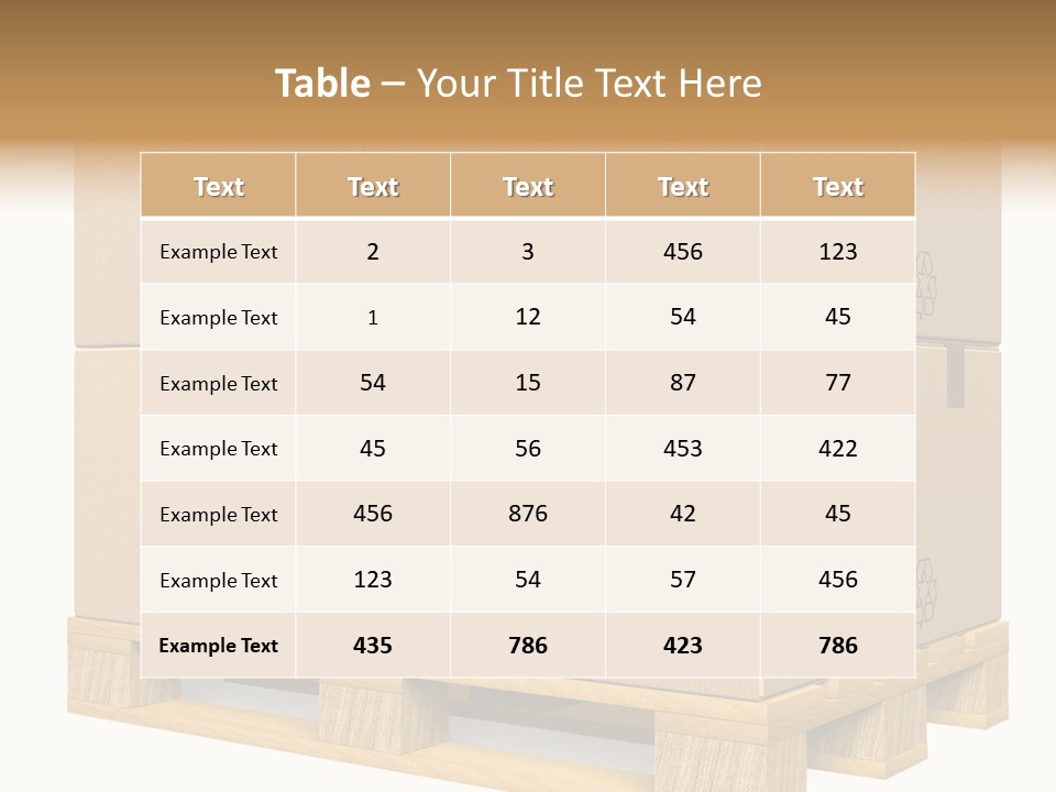 A Bunch Of Boxes Sitting On Top Of A Wooden Pallet PowerPoint Template