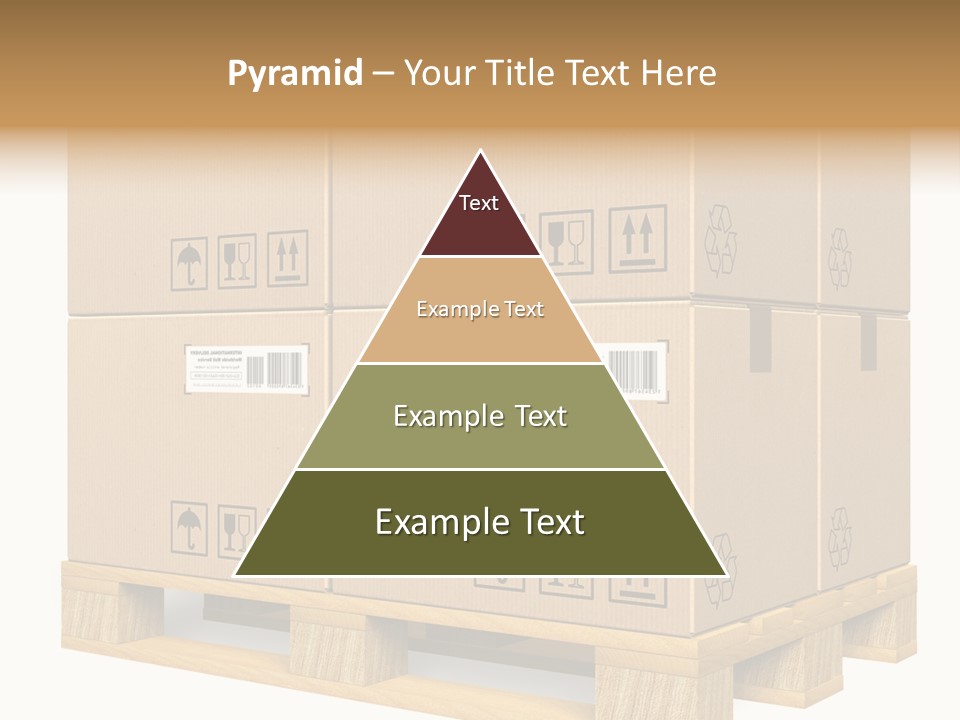 A Bunch Of Boxes Sitting On Top Of A Wooden Pallet PowerPoint Template