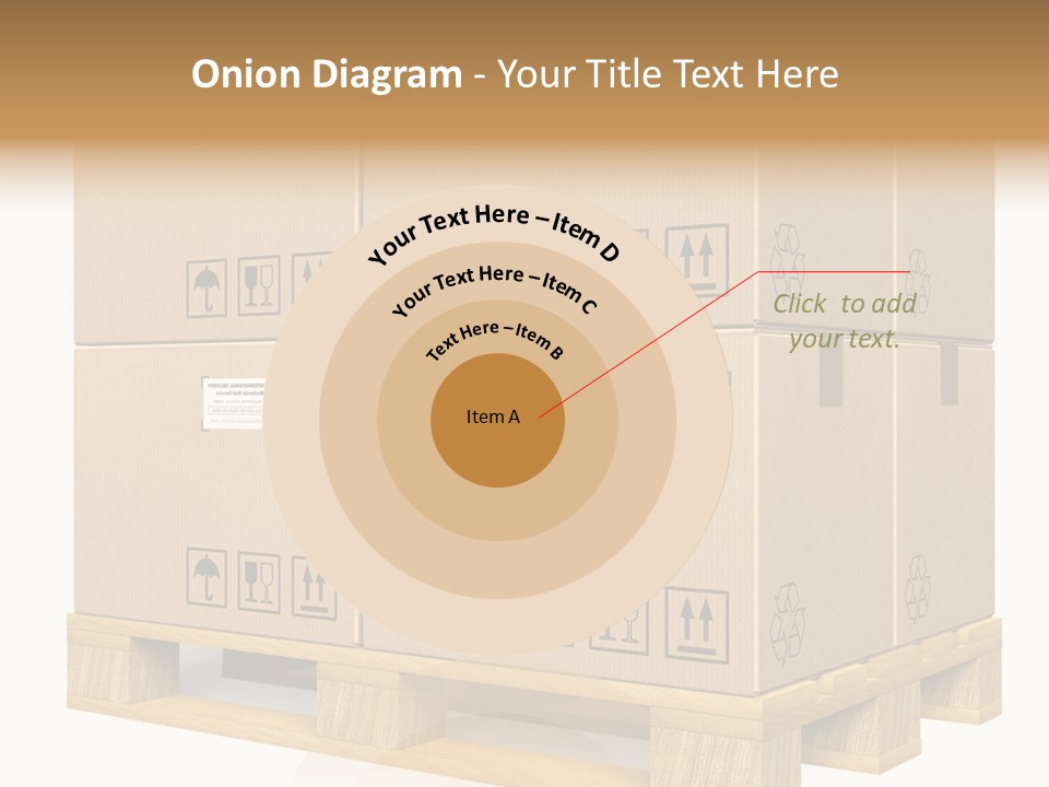 A Bunch Of Boxes Sitting On Top Of A Wooden Pallet PowerPoint Template