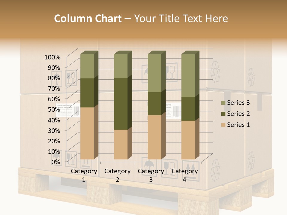 A Bunch Of Boxes Sitting On Top Of A Wooden Pallet PowerPoint Template