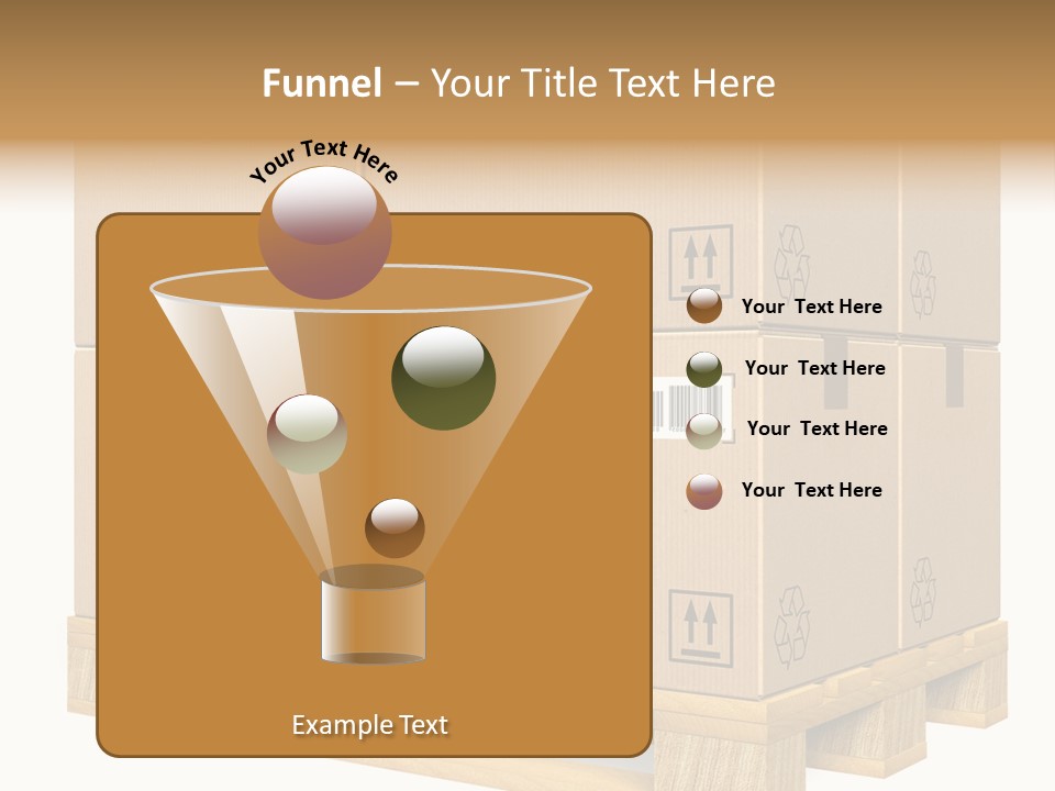 A Bunch Of Boxes Sitting On Top Of A Wooden Pallet PowerPoint Template