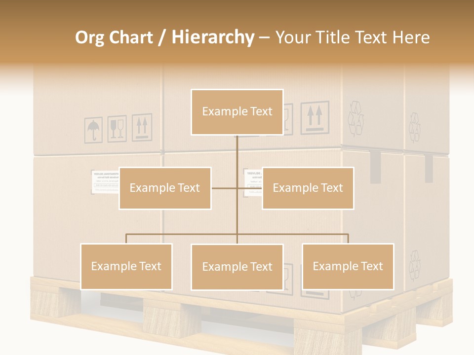 A Bunch Of Boxes Sitting On Top Of A Wooden Pallet PowerPoint Template